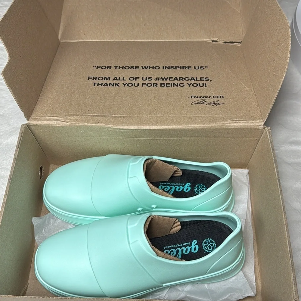 Gales Frontline Nurse Shoes Mint Green Men’s‎ 8 Women’s 10 Slip Resistant NIB